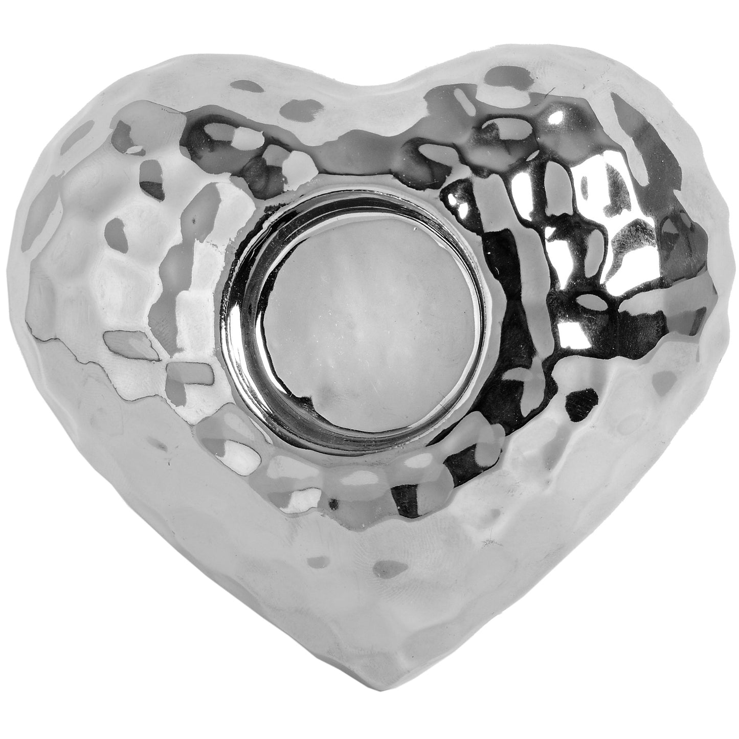 Love Heart Tea Light Holder in Dimple Effect