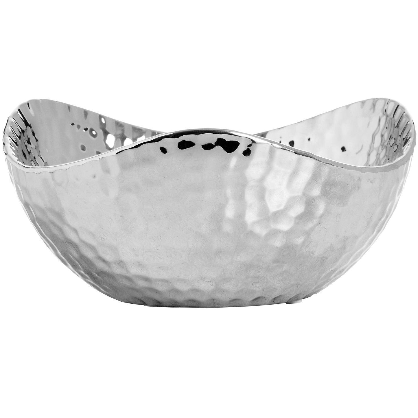 Silver Ceramic Dimple Effect Display Bowl - Small