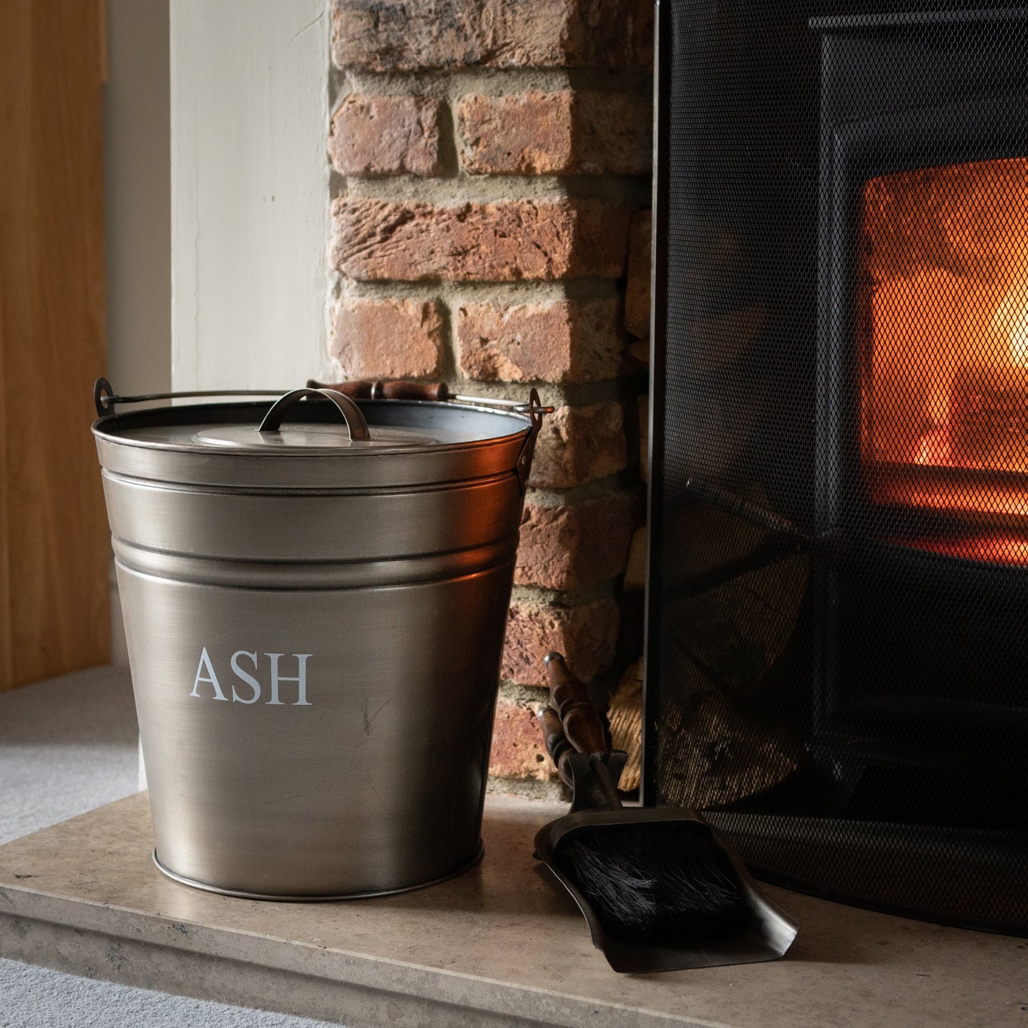 Antique Pewter Ash Bucket