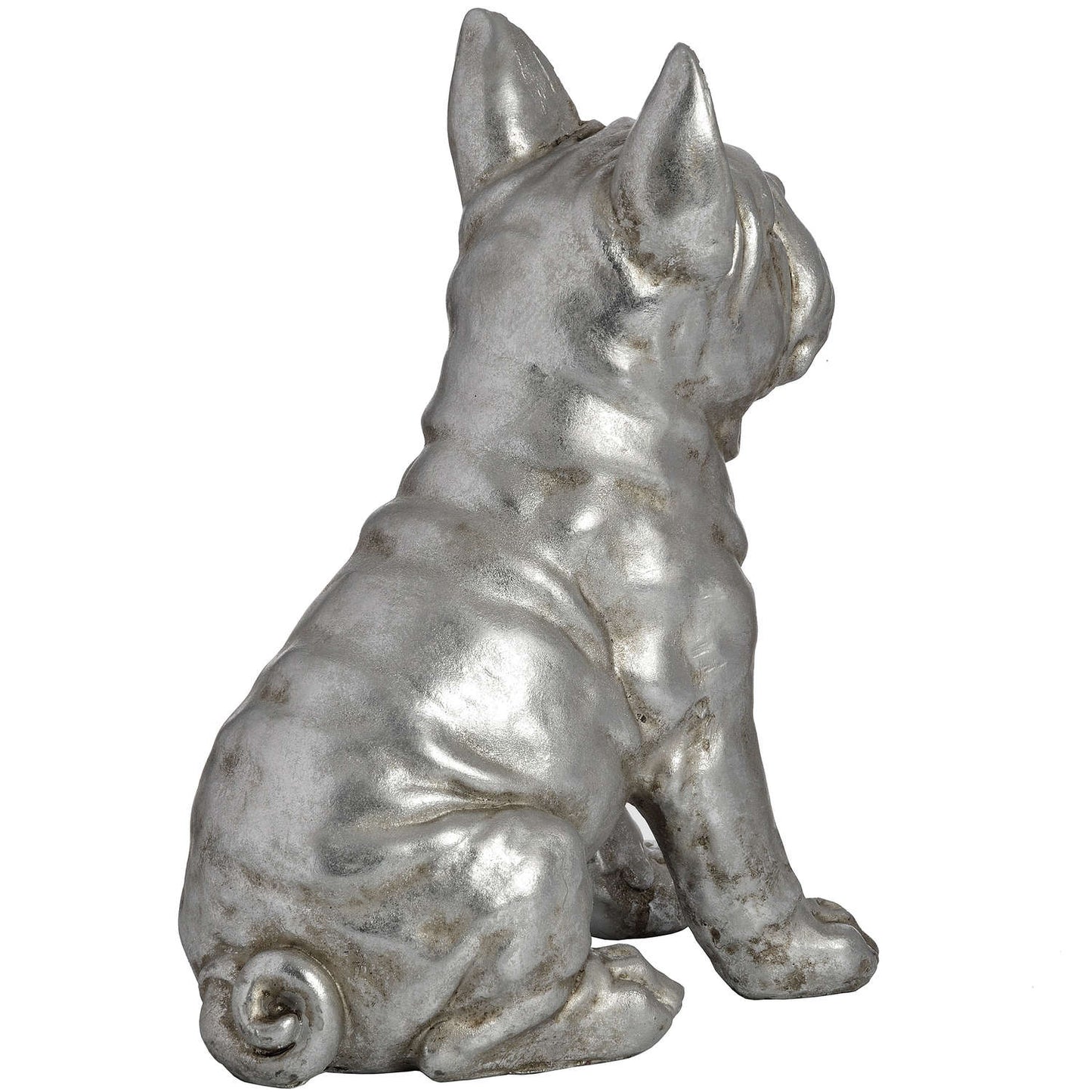 Antique Silver French Bull Dog