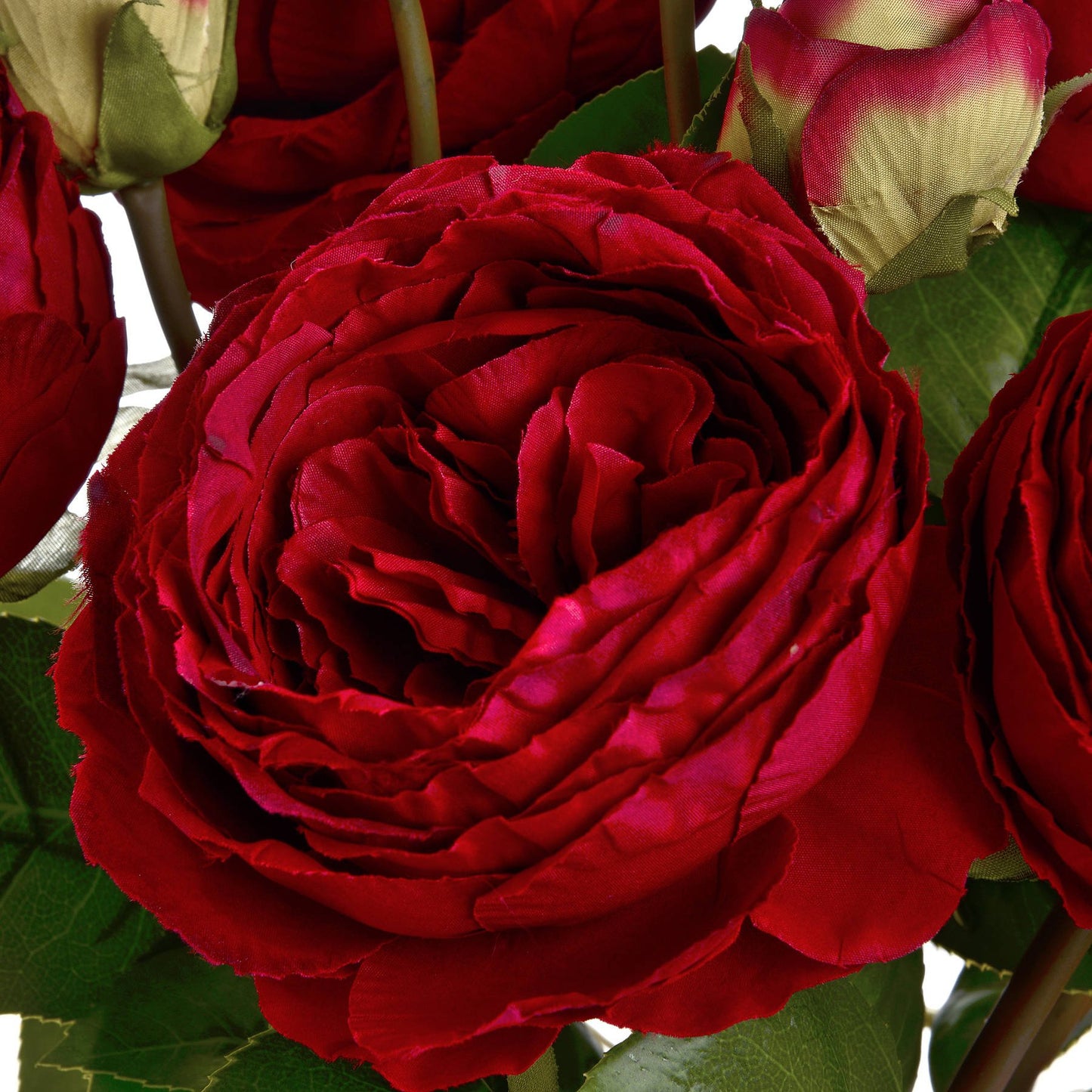 Deep Red Wedding Peony Rose Spray