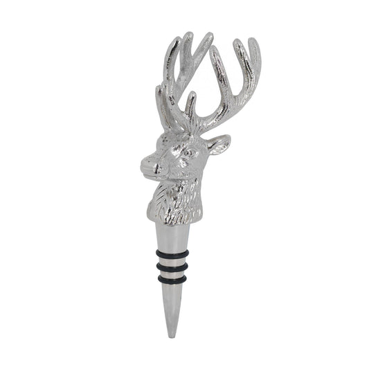 Nickel Stag Head Bottle Stopper