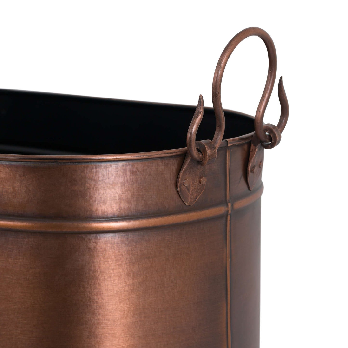 Large Copper Log Bucket