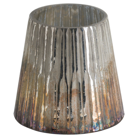 Grey And Bronze Ombre Conical Candle Holder