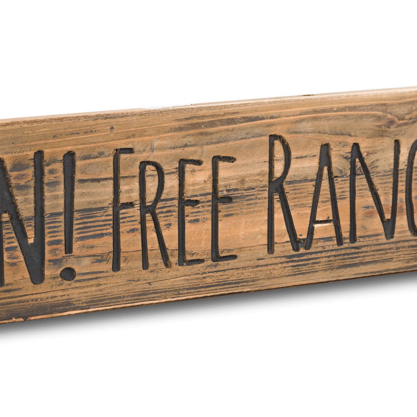 Free Range Children Rustic Wooden Message Plaque