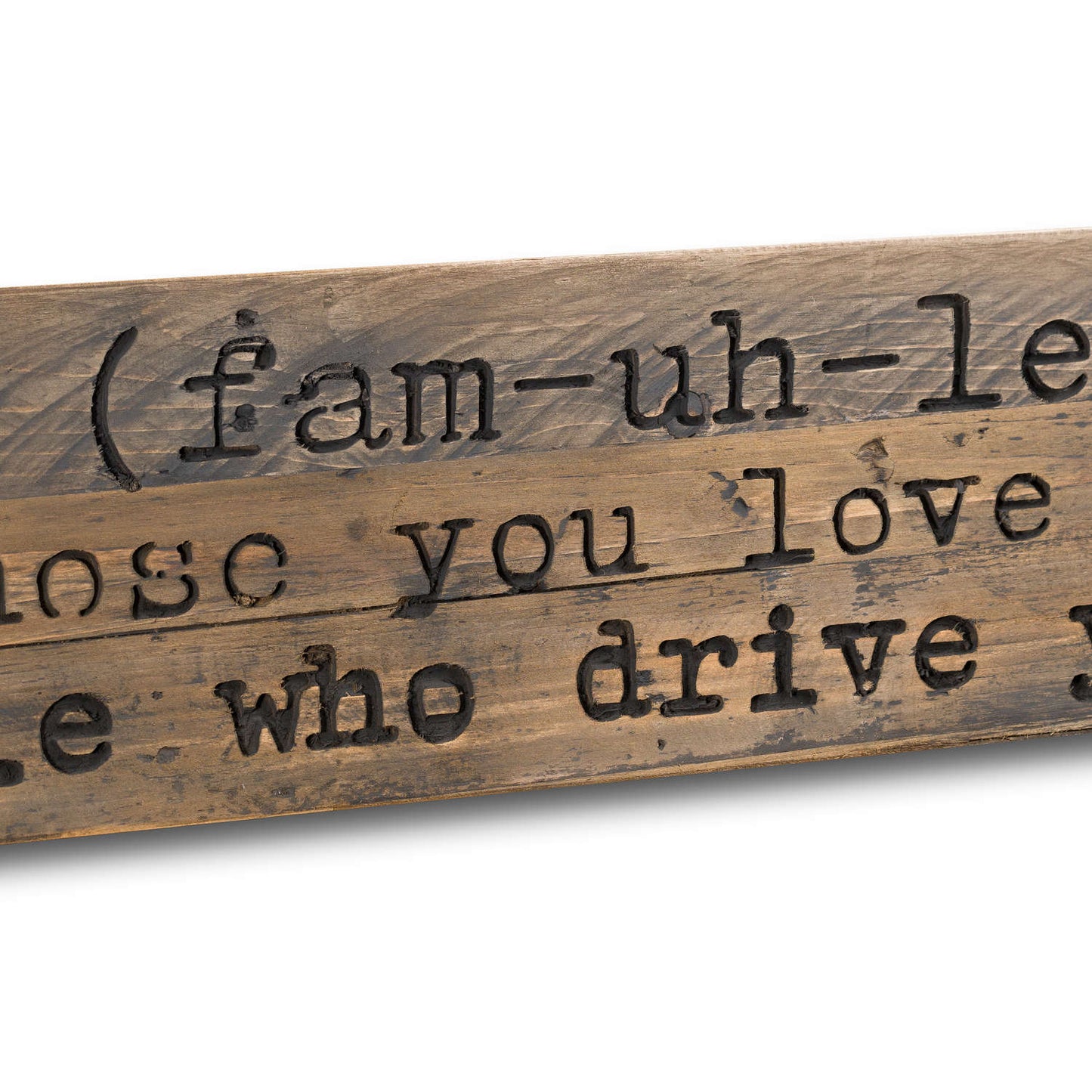 Family Rustic Wooden Message Plaque