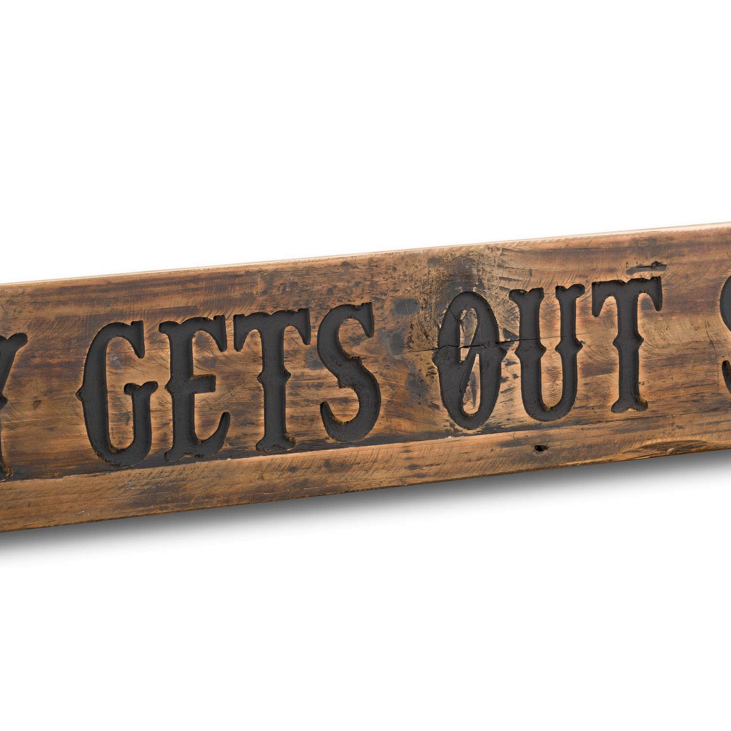 Sober Rustic Wooden Message Plaque