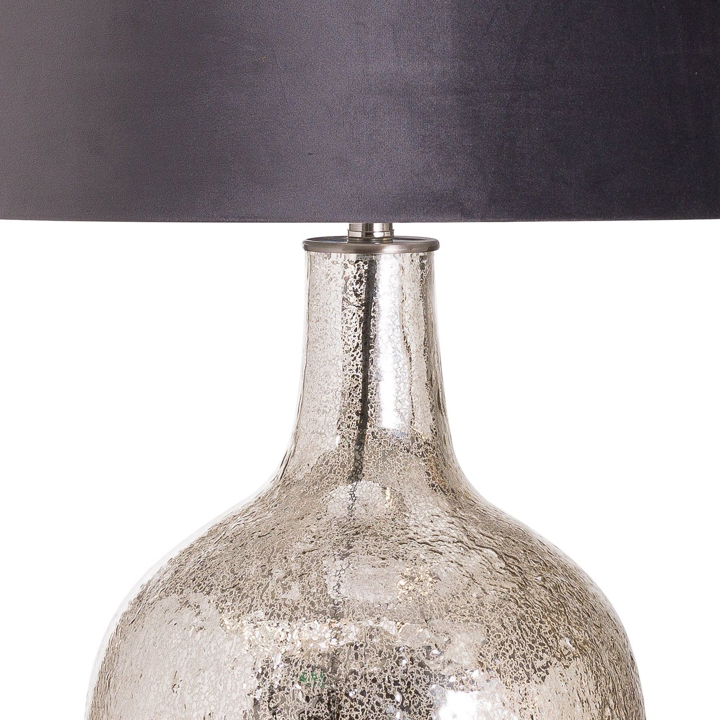 Harmony Table Lamp With Grey Velvet Shade