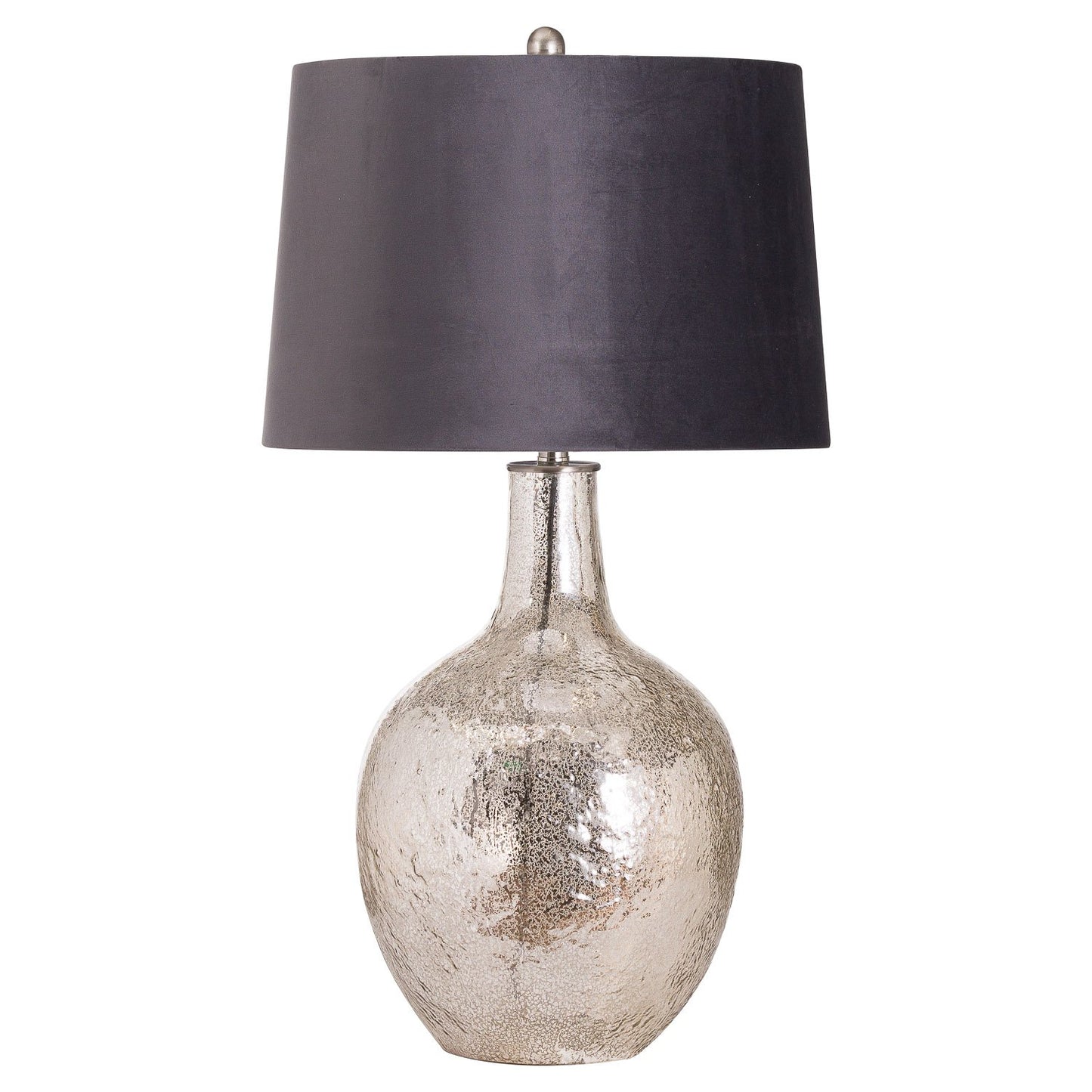 Harmony Table Lamp With Grey Velvet Shade