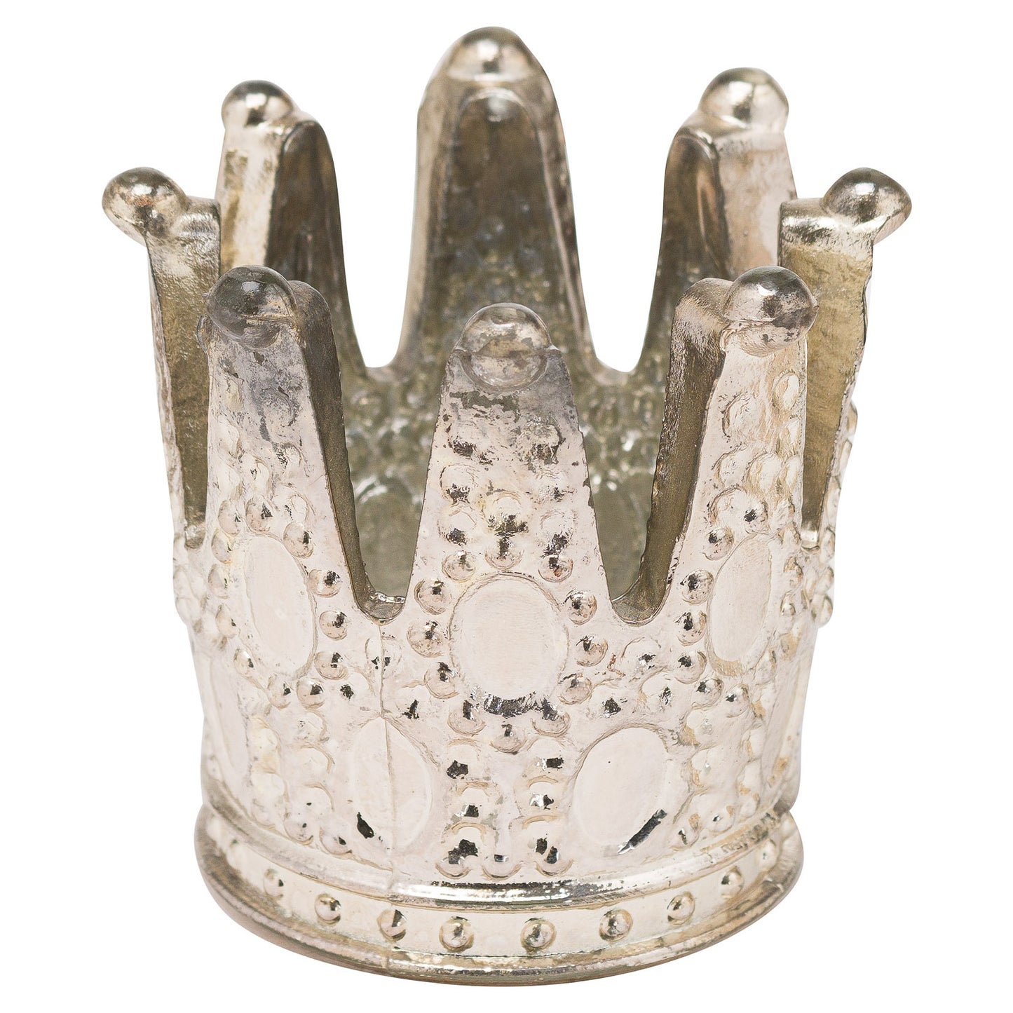 The Noel Collection Silver Crown Tealight Holder