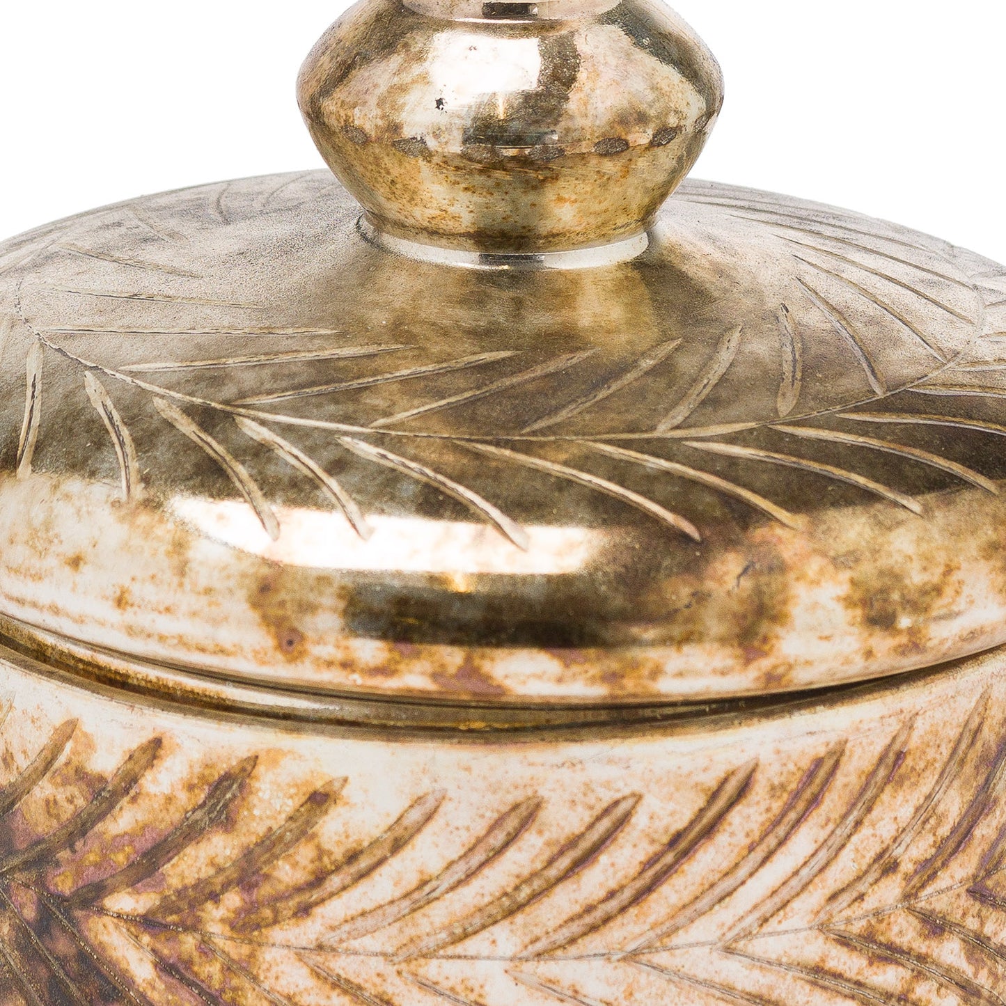 The Noel Collection Burnished  Small Decorative Trinket Jar