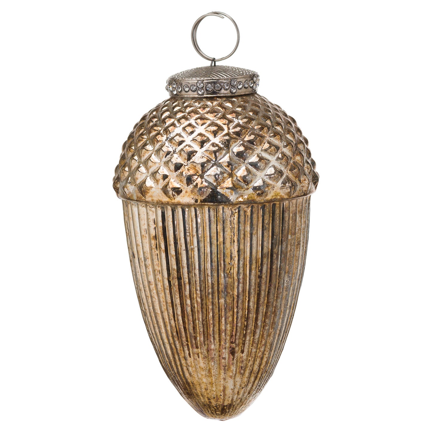 The Noel Collection Large Burnished Acorn Decoration