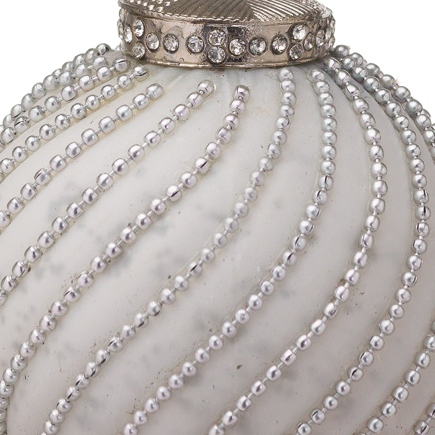 The Noel Collection White Jewel Swirl Large Bauble