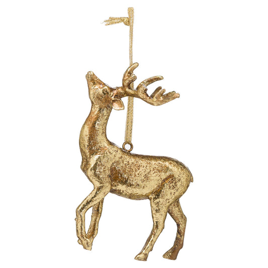 Hanging Gold Stag Ornament