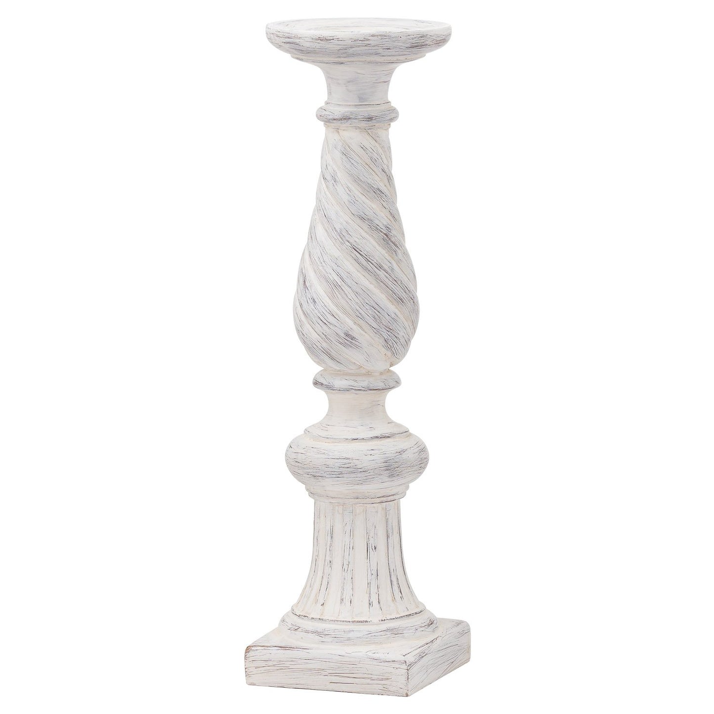 Antique White Twisted Candle Column