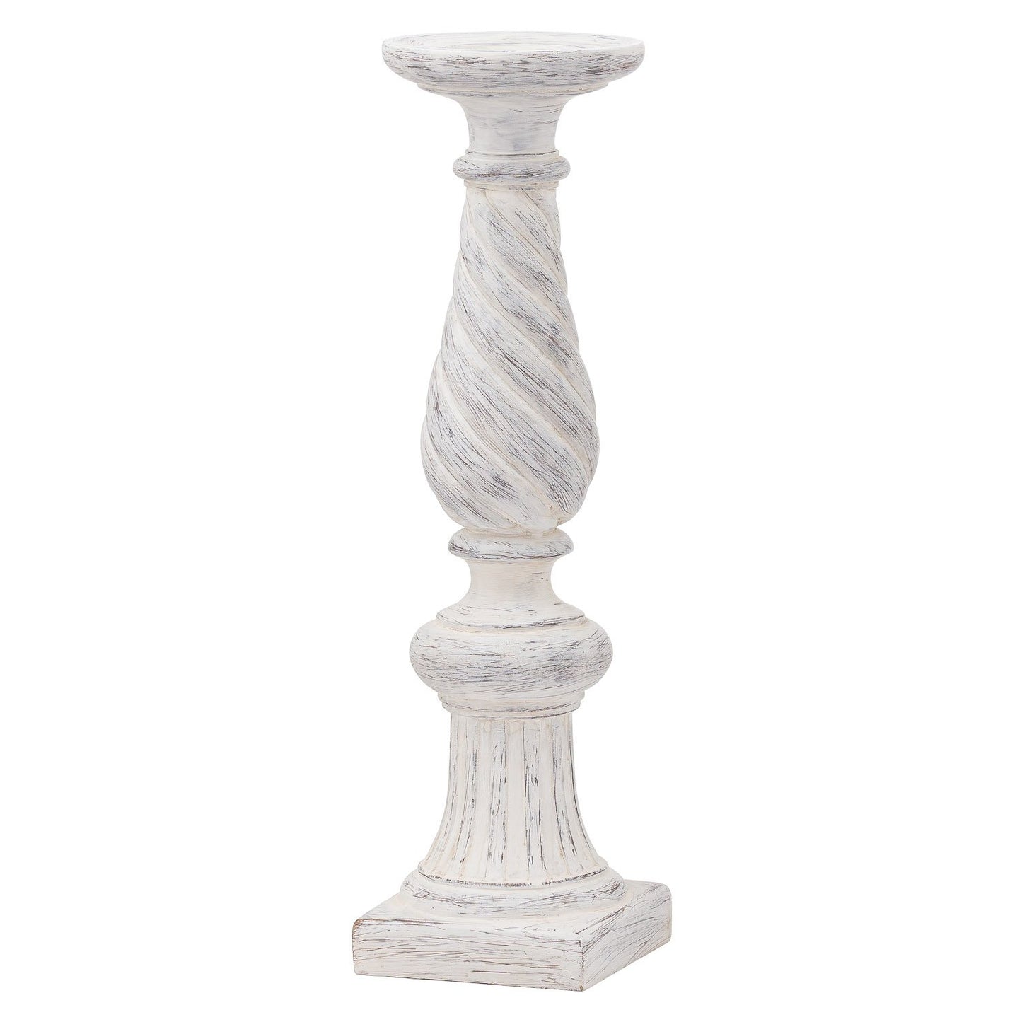 Antique White Large Twisted Candle Column