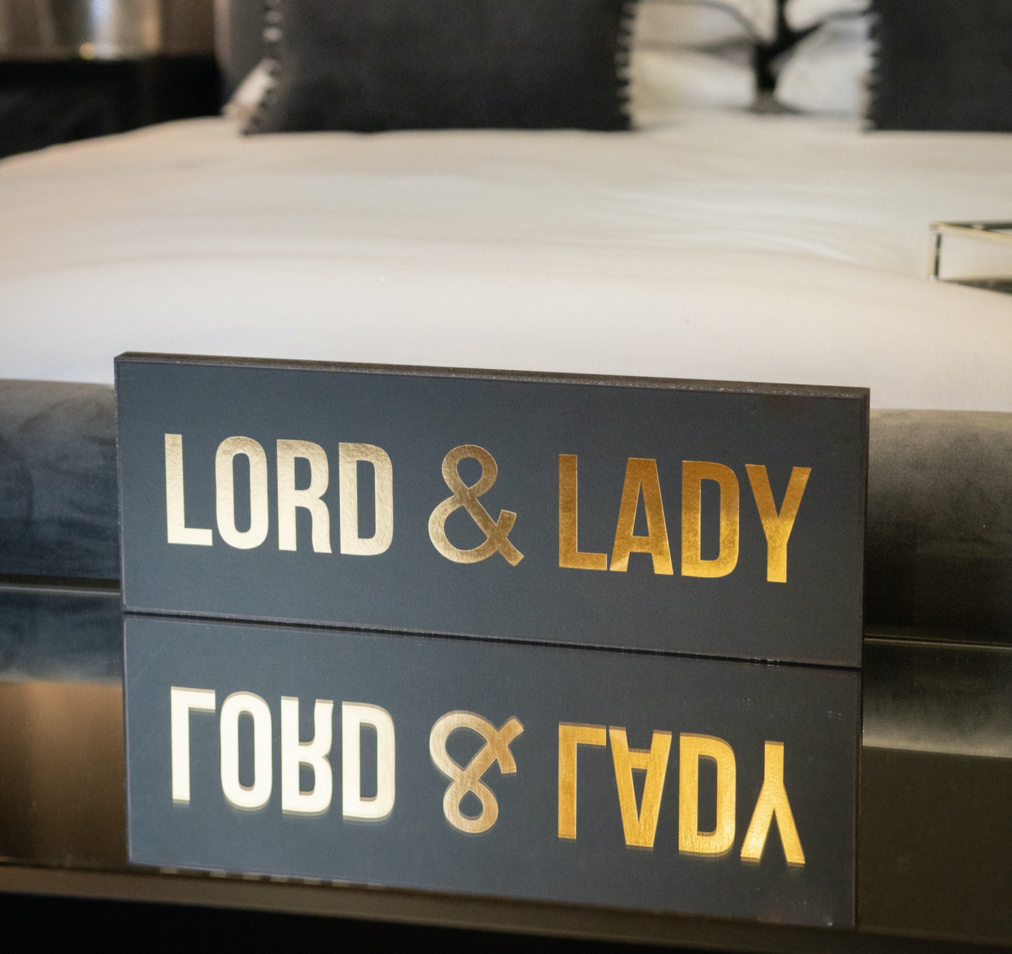 Lord & Lady Gold Foil Plaque