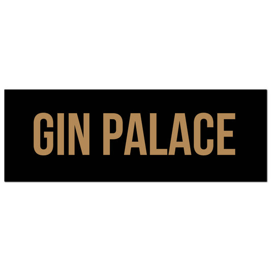 Gin Palace Gold Foil Plaque