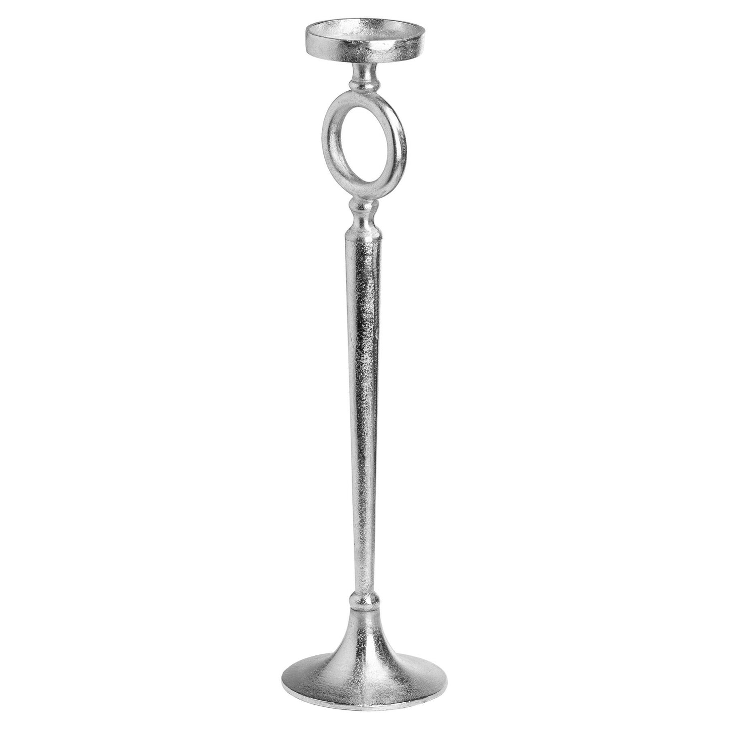 Farrah Collection Silver Medium Decor Candle Stand