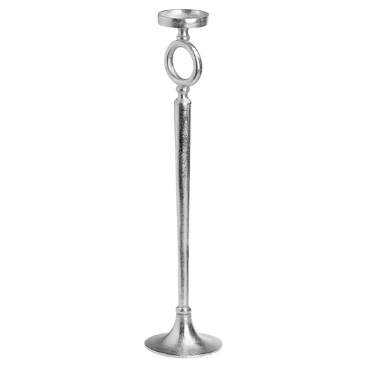 Farrah Collection Silver Large Decor Candle Stand