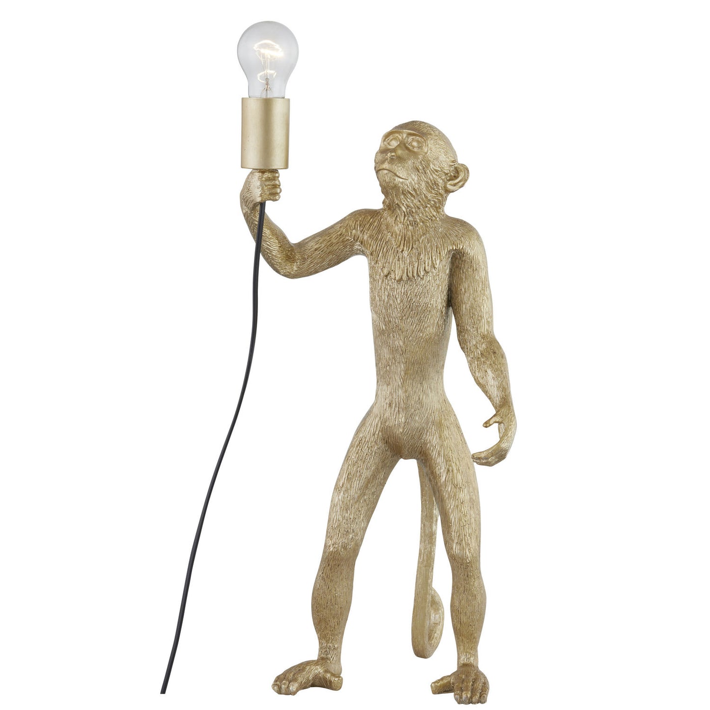 Chip The Monkey Standing Gold Table Lamp