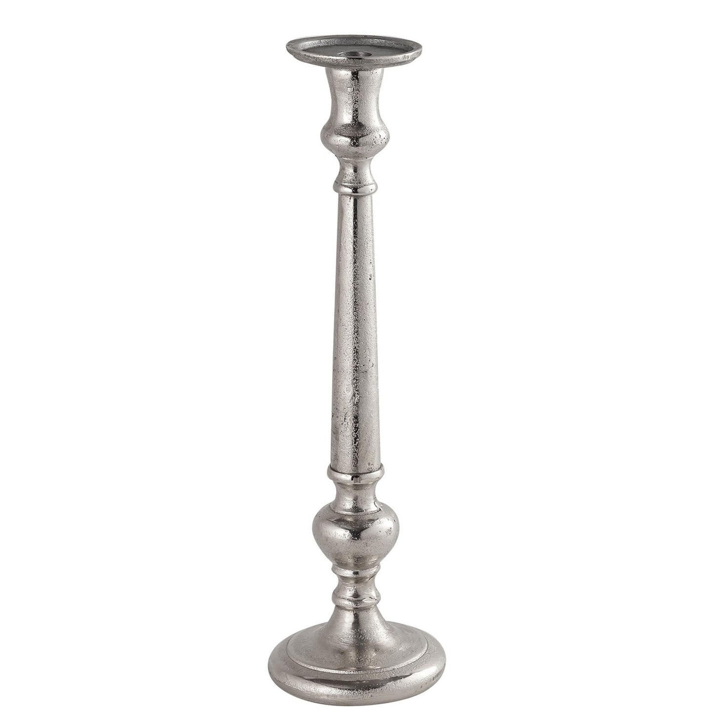 Farrah Collection Small Silver Dinner Candle Holder