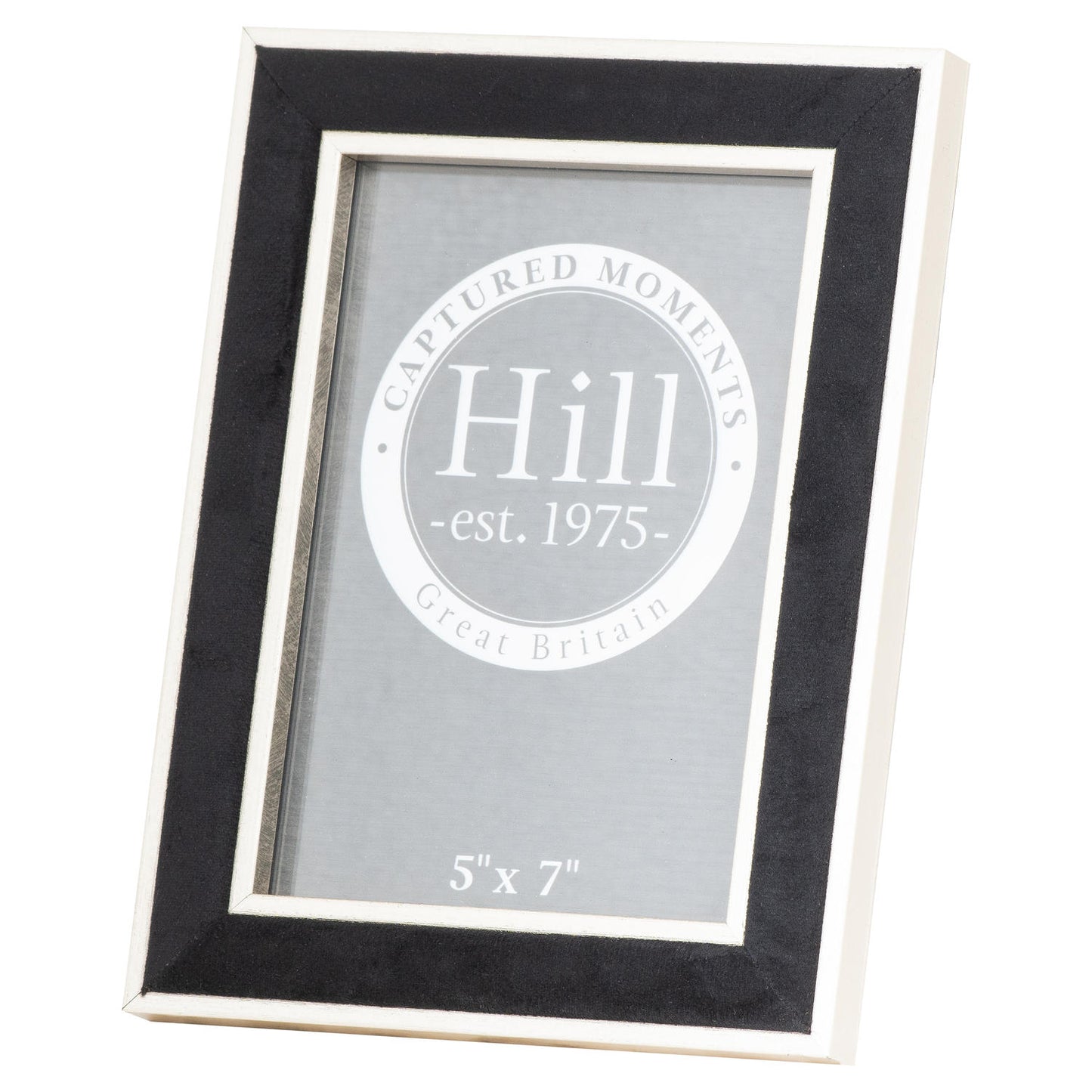 Silver Edged  Black Velvet 5X7 Photo Frame