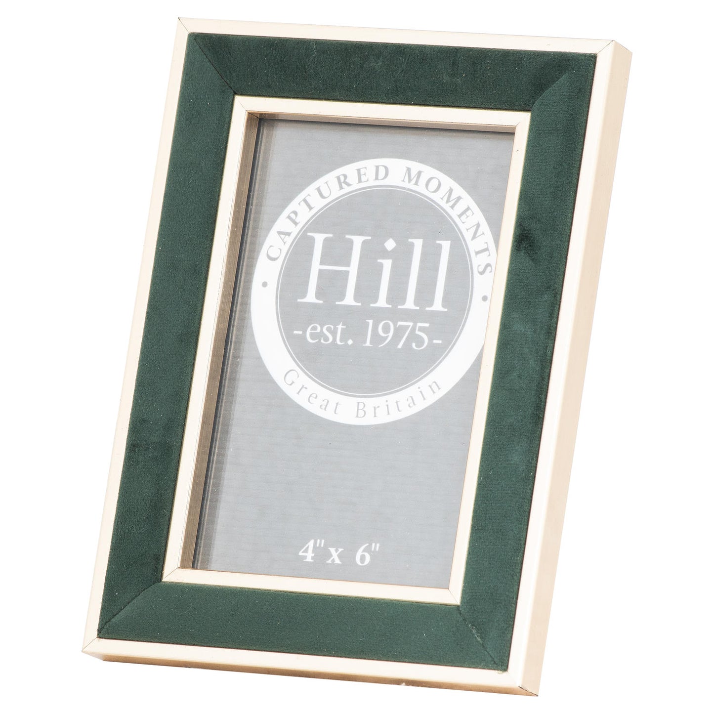 Gold Edged Emerald Velvet 4X6 Photo Frame