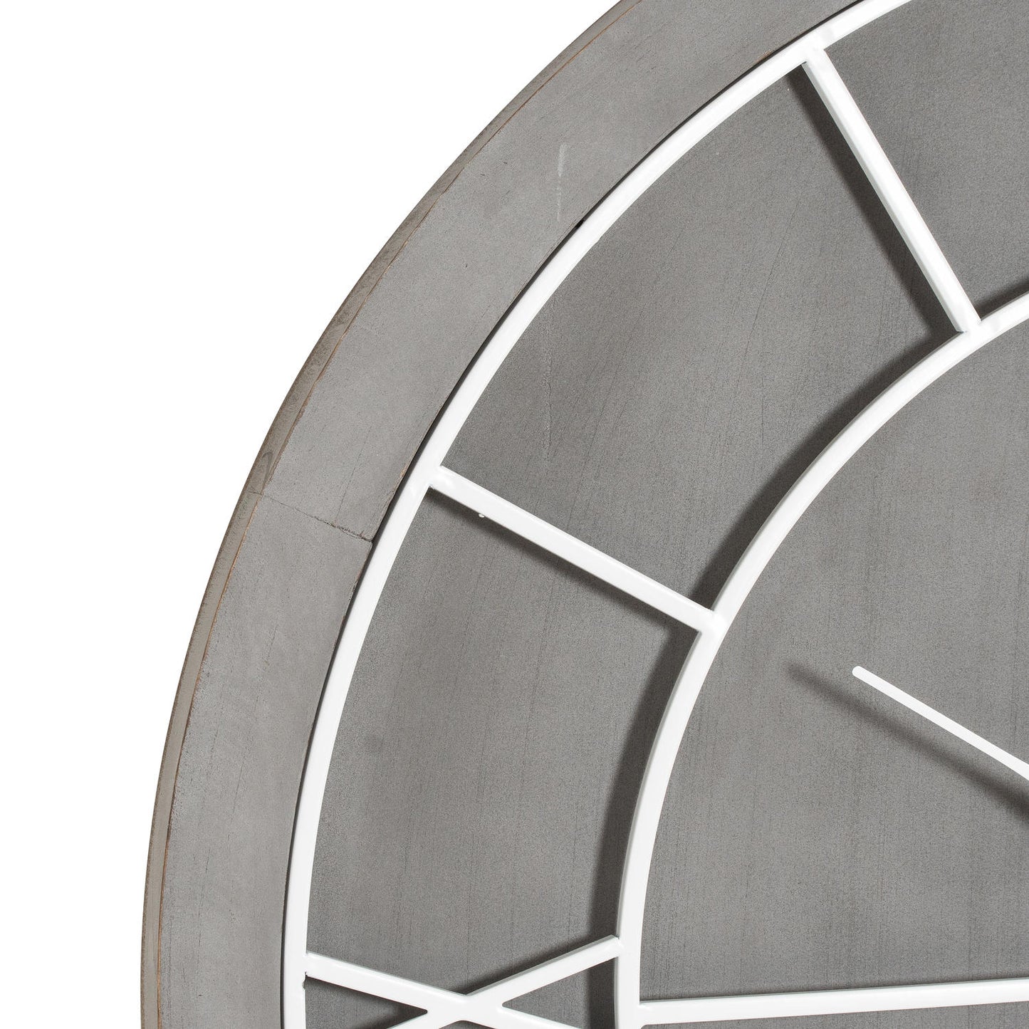 Williston Grey Large Wall Clock