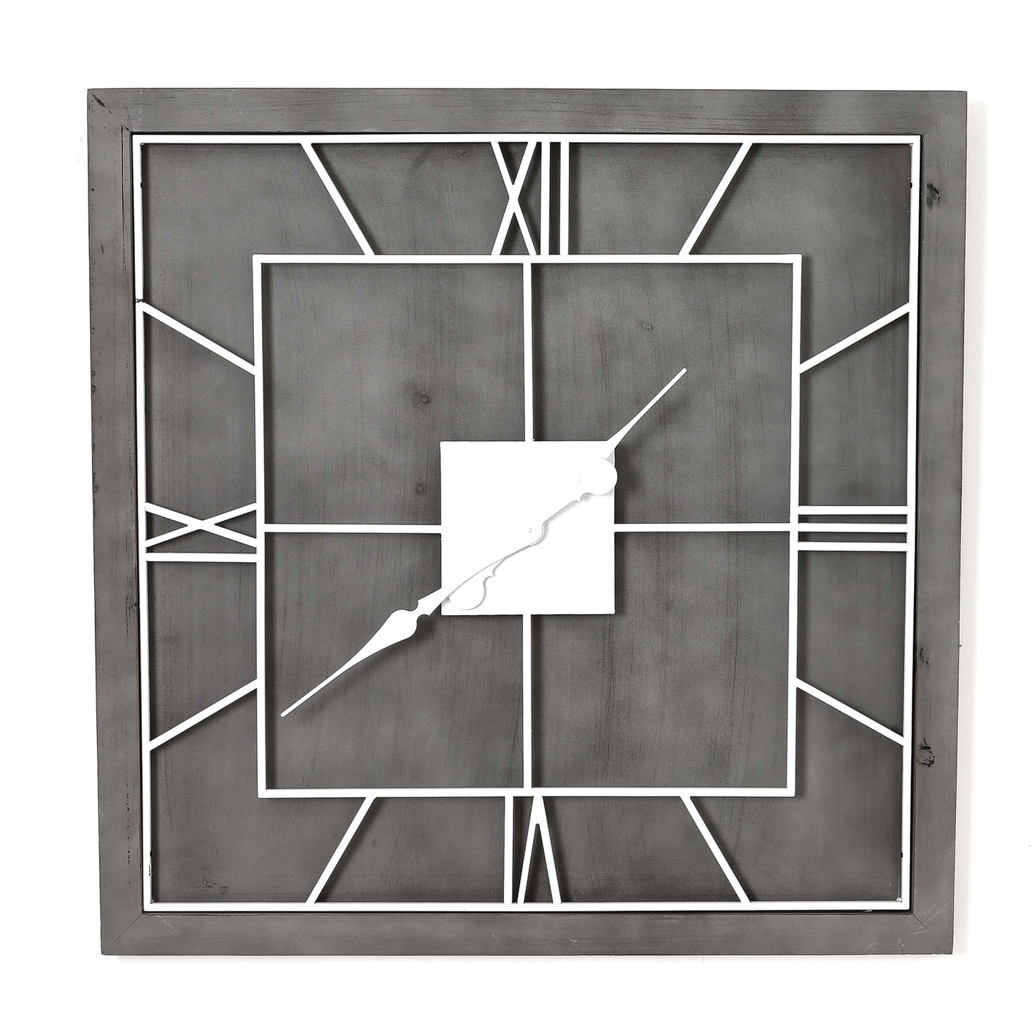 Williston Grey Large Square Wall Clock