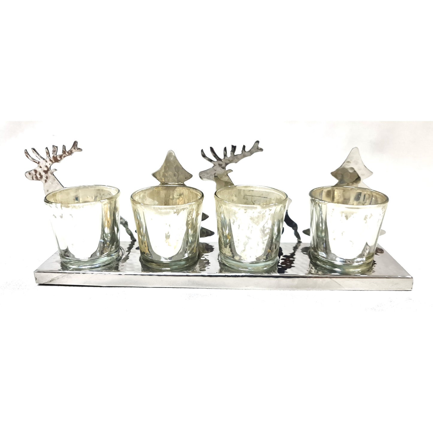 Noel Silver Four Tealight Holder