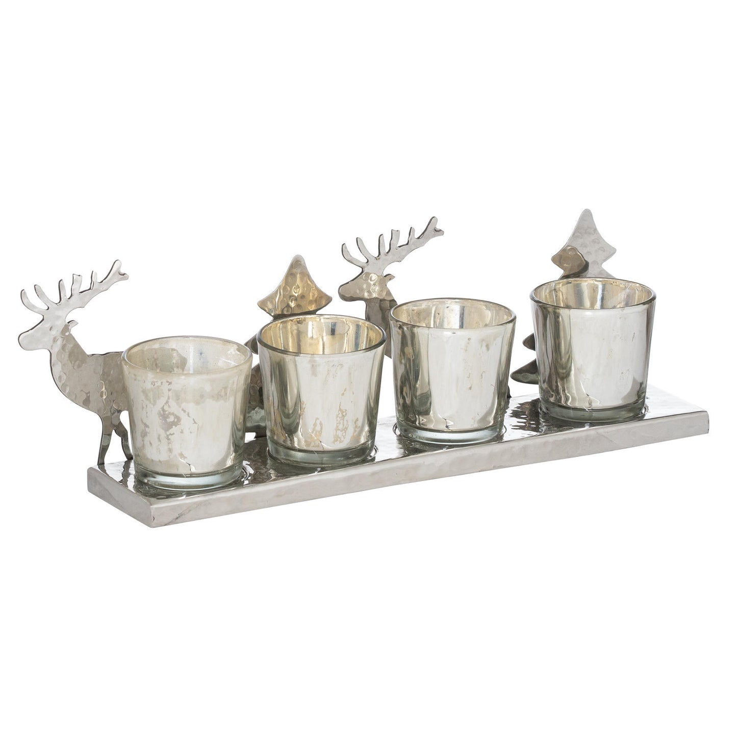 Noel Silver Four Tealight Holder