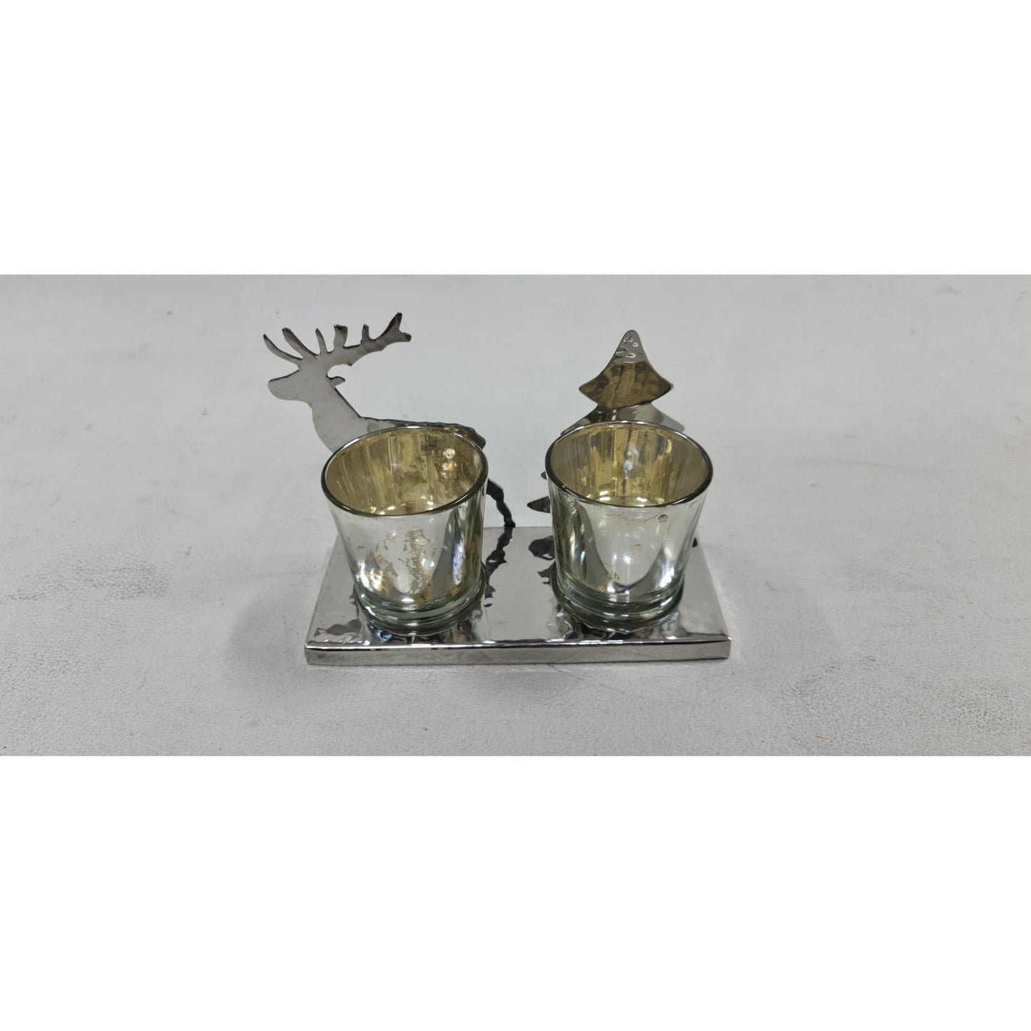 Noel Silver Two Tealight Holder