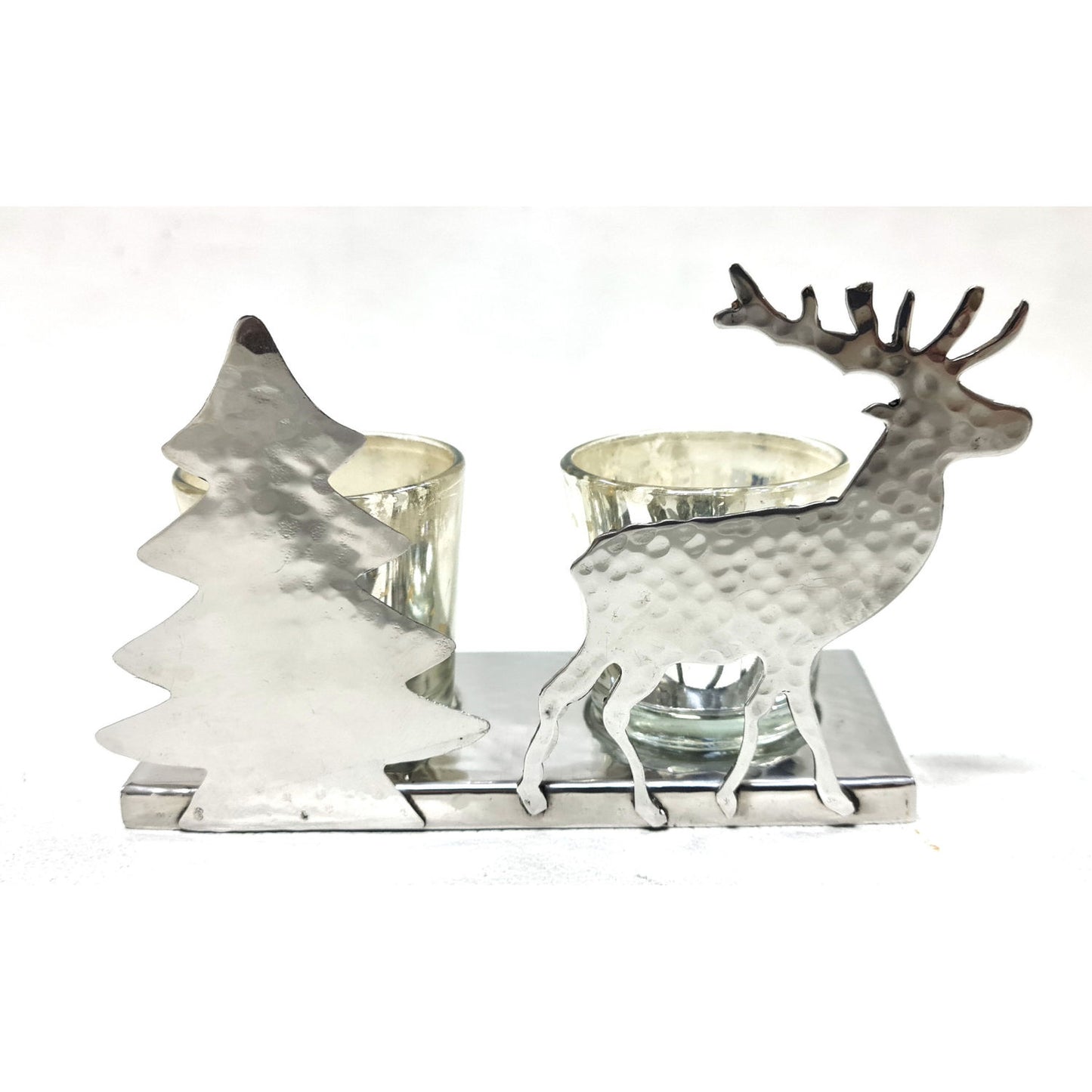 Noel Silver Two Tealight Holder