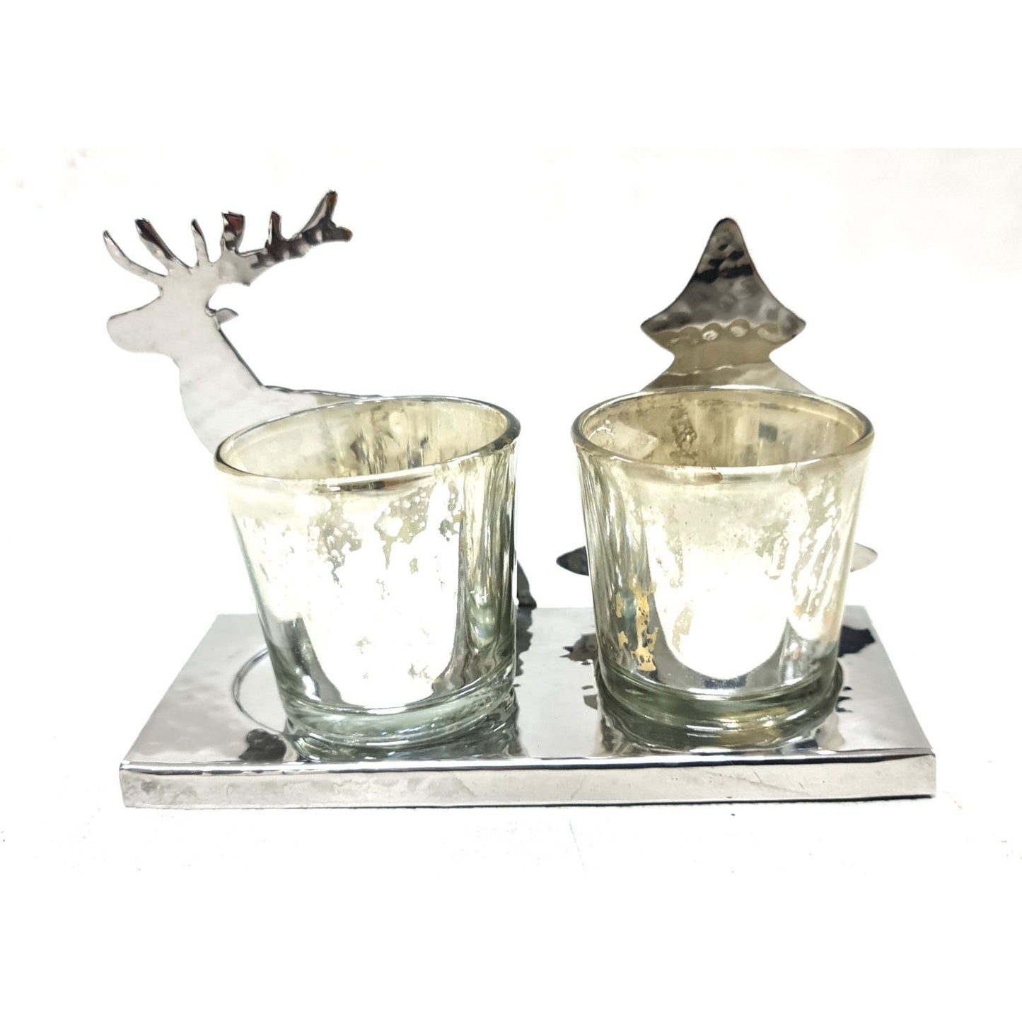 Noel Silver Two Tealight Holder