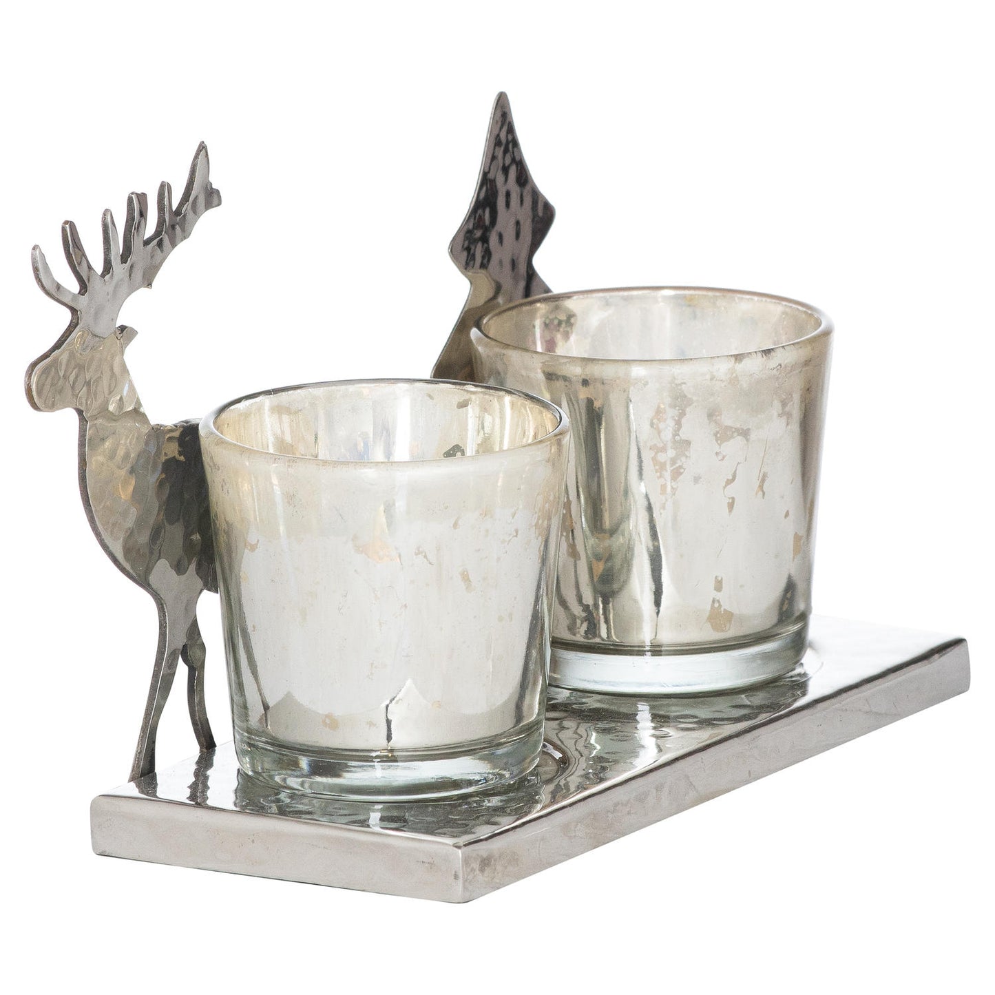 Noel Silver Two Tealight Holder