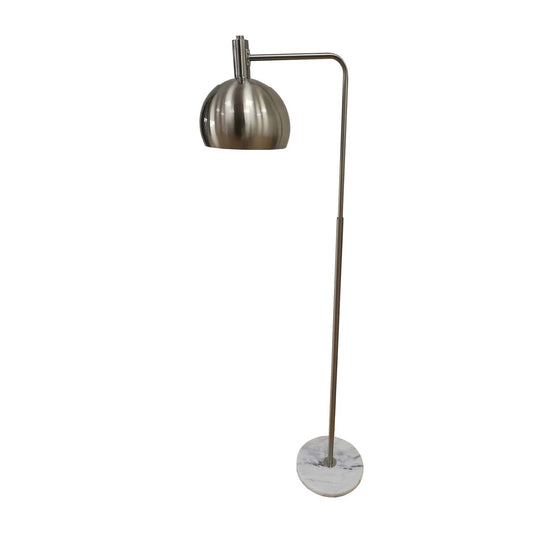 Marble And Silver Industrial Adjustable Floor Lamp