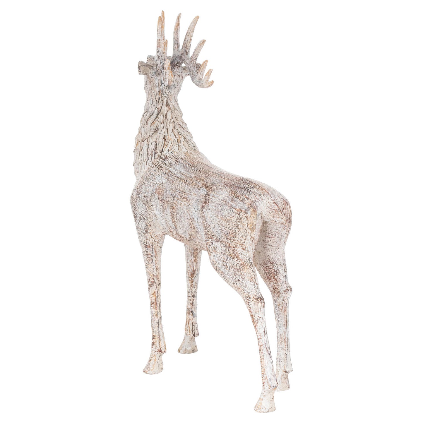 Carved Wood Effect Stag