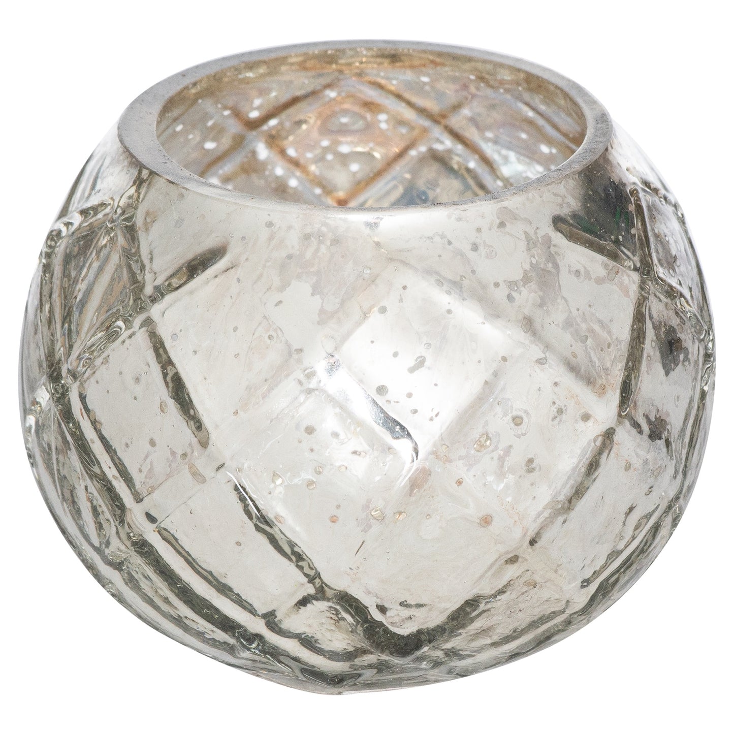 The Noel Collection Silver Small Etched Tealight Holder