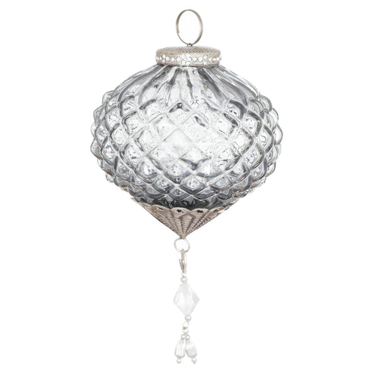 The Noel Collection Smoked Midnight Comb Drop Bauble