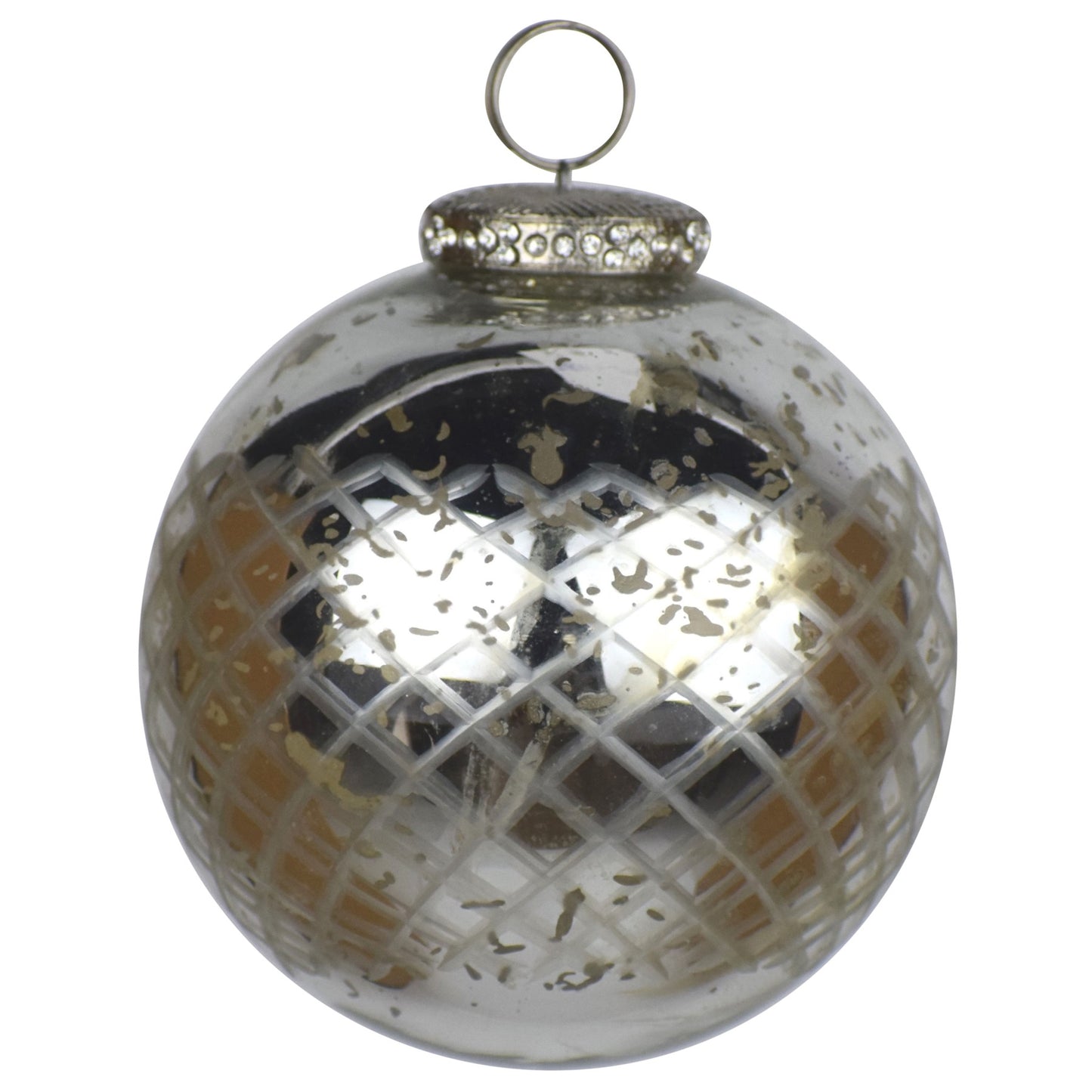 The Lustre Collection Diamond Patterned Medium Bauble