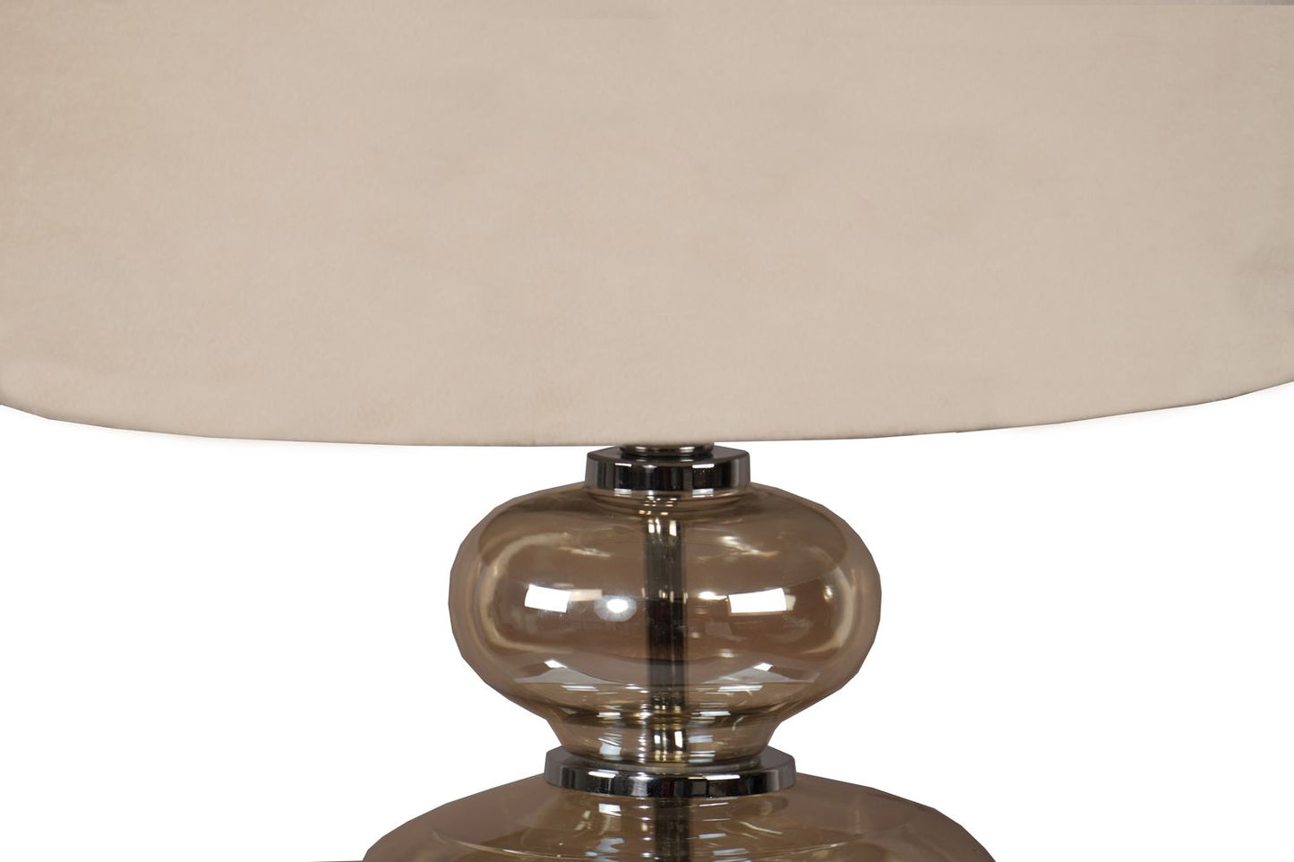 Justicia Metallic Glass Lamp With Velvet Shade