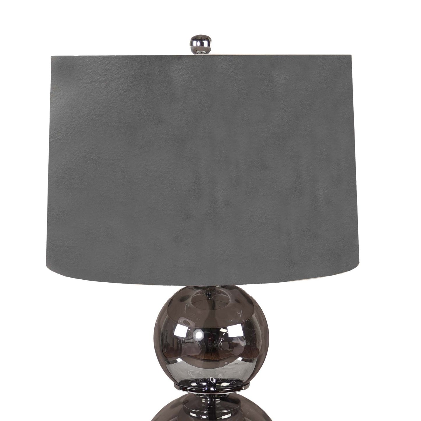 Shamrock Metallic Glass Lamp With Velvet Shade