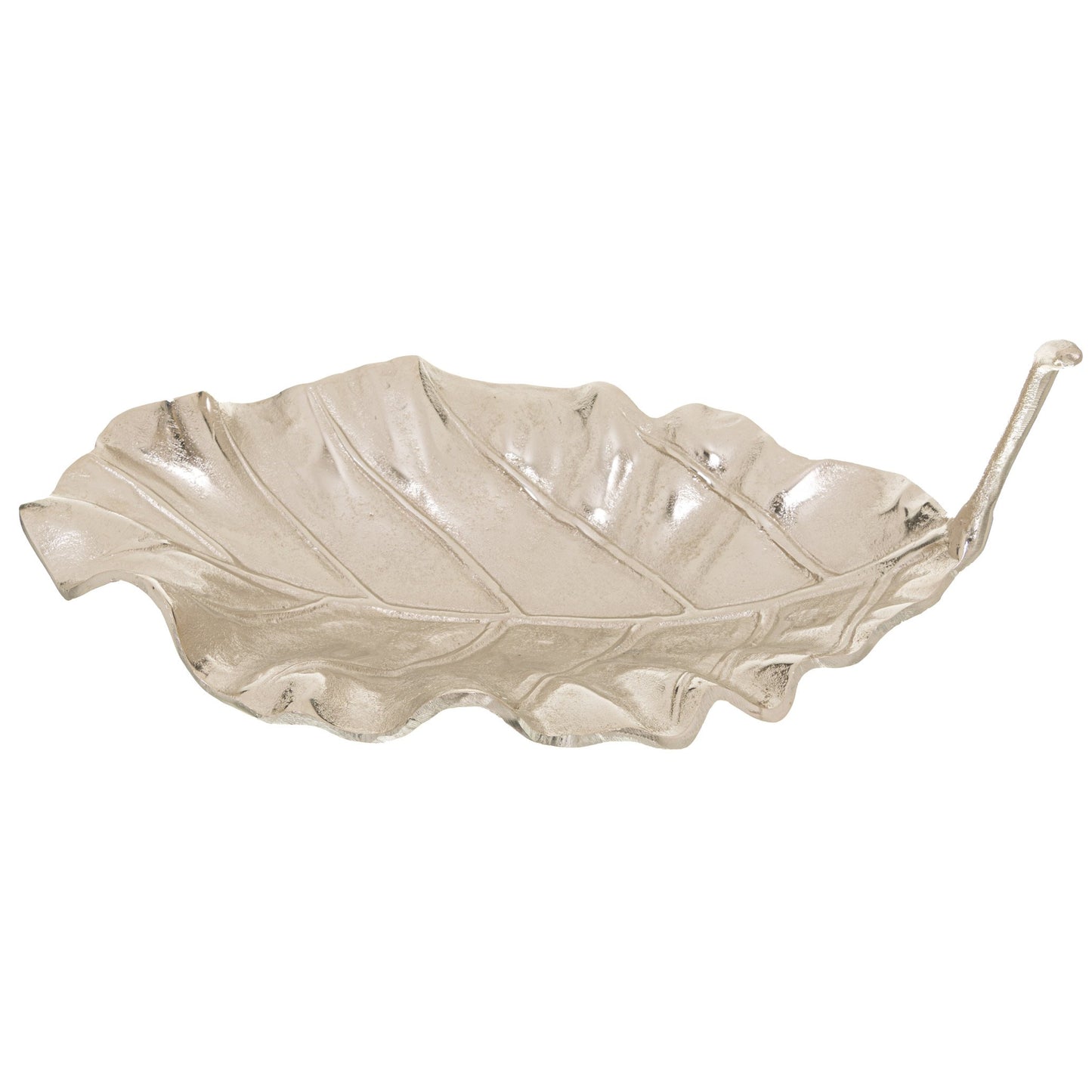 Large Cast Aluminium Leaf Display Bowl