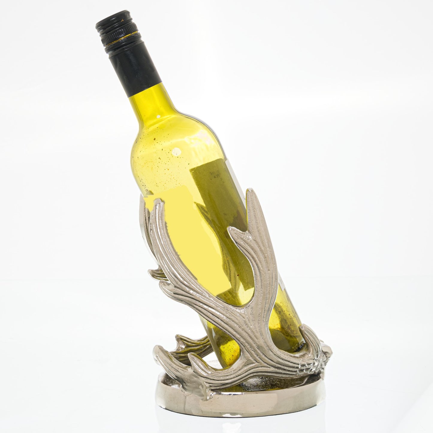 Silver Antler Wine Bottle Holder