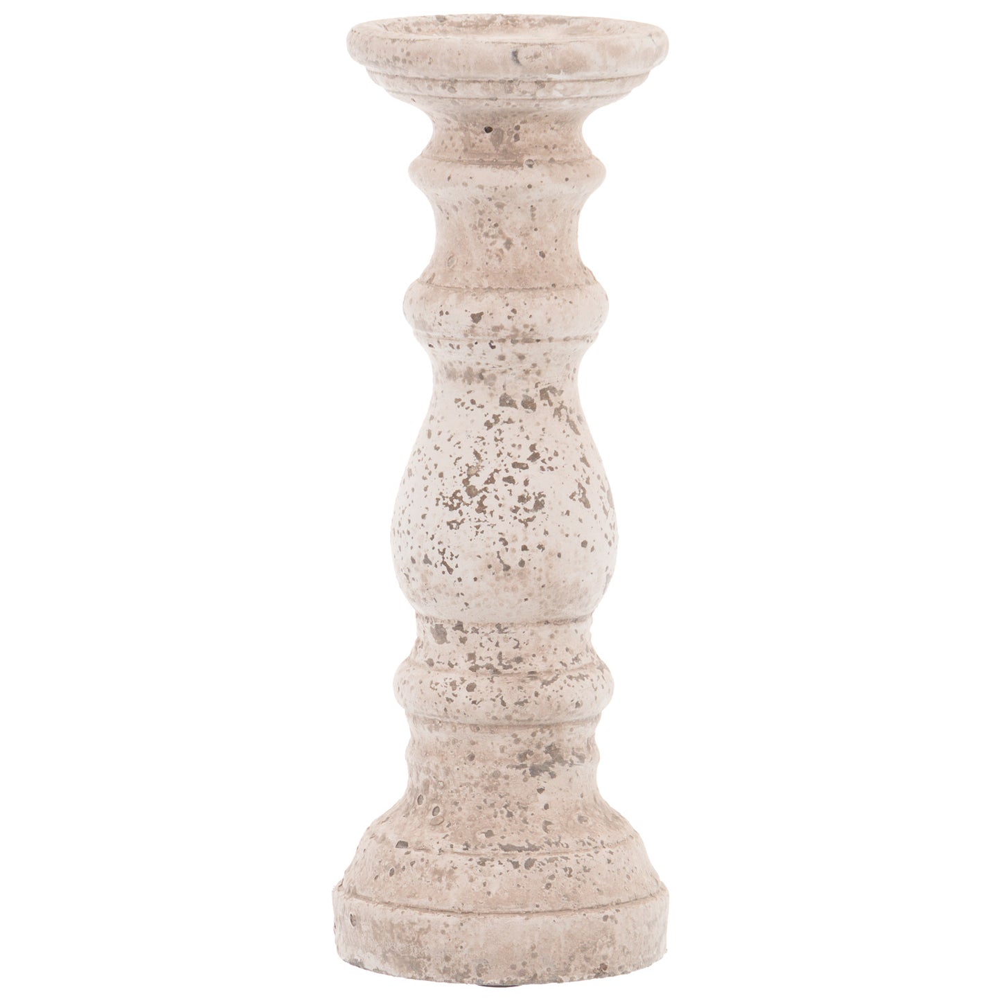 Small Stone Ceramic Column Candle Holder