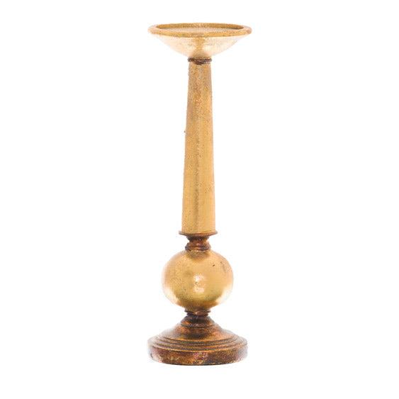 Antique Gold Small Column Candle Stand