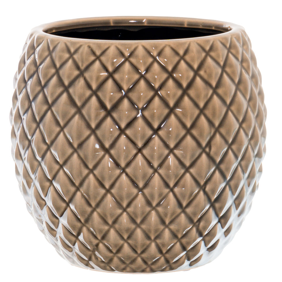 Seville Collection Grey Diamond Planter