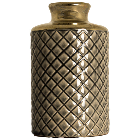 Seville Collection Grey Diamond Bottle Vase