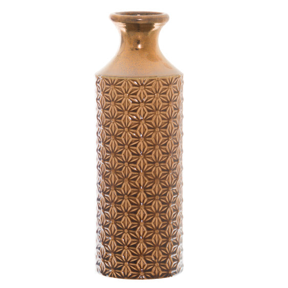 Seville Collection Caramel Fluted Vase